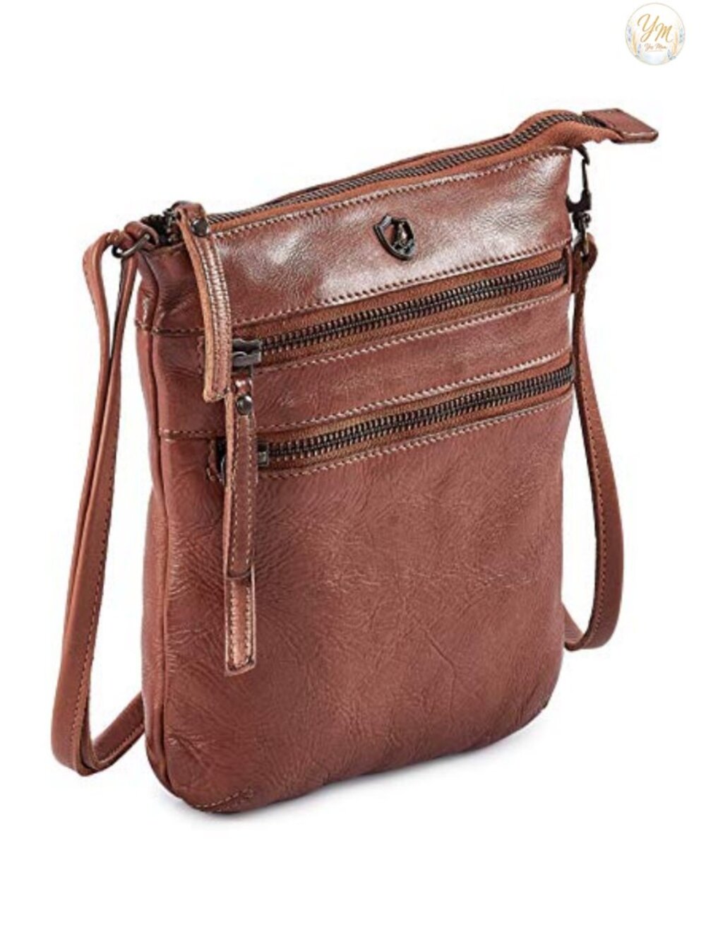 Small Genuine Leather Crossbody Bag Vintage Sling Purse Adjustable Strap